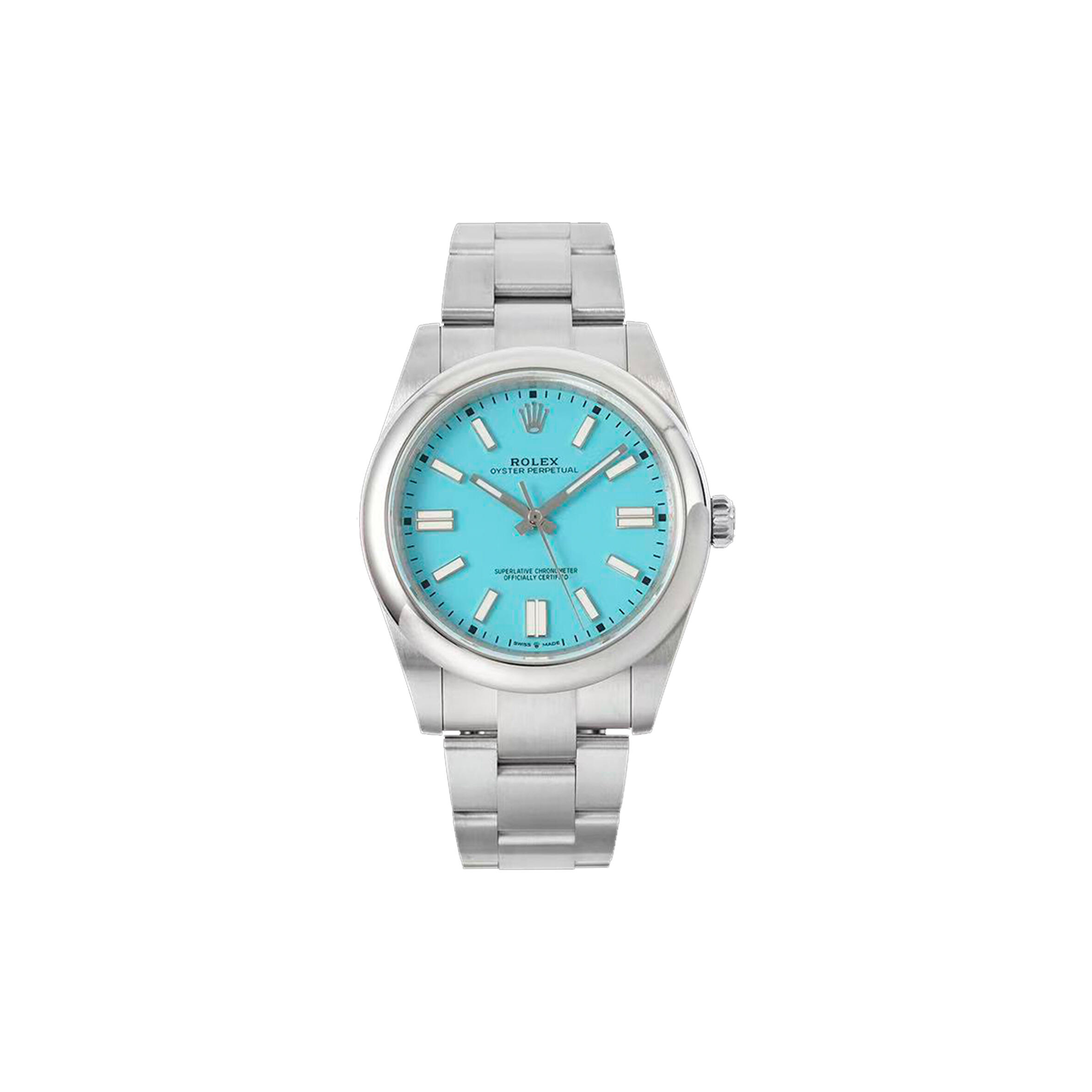 R01ex oyster perpetual blue dial 41mm watch m124306